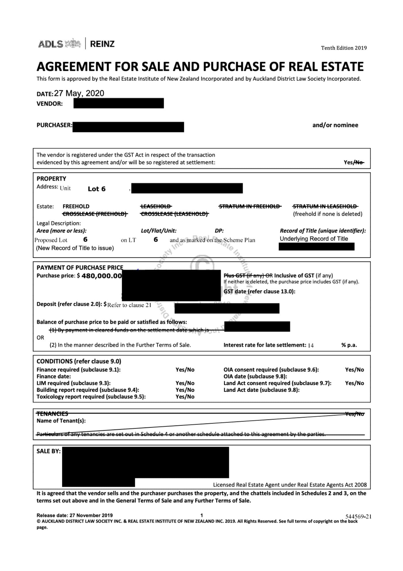 Example Sale and Purchase Agreement 001