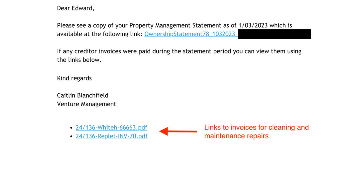 Property management statement