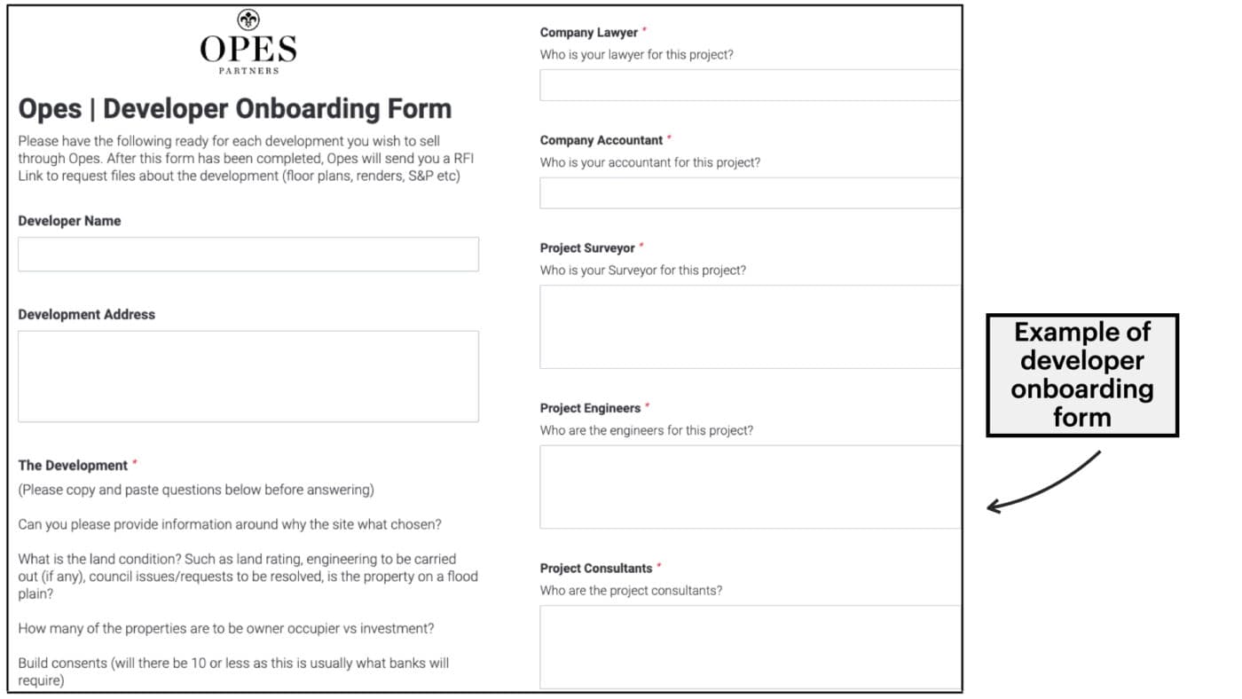 Onboarding form